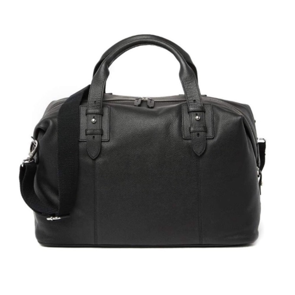 Cole Haan Black Leather Duffel Bag